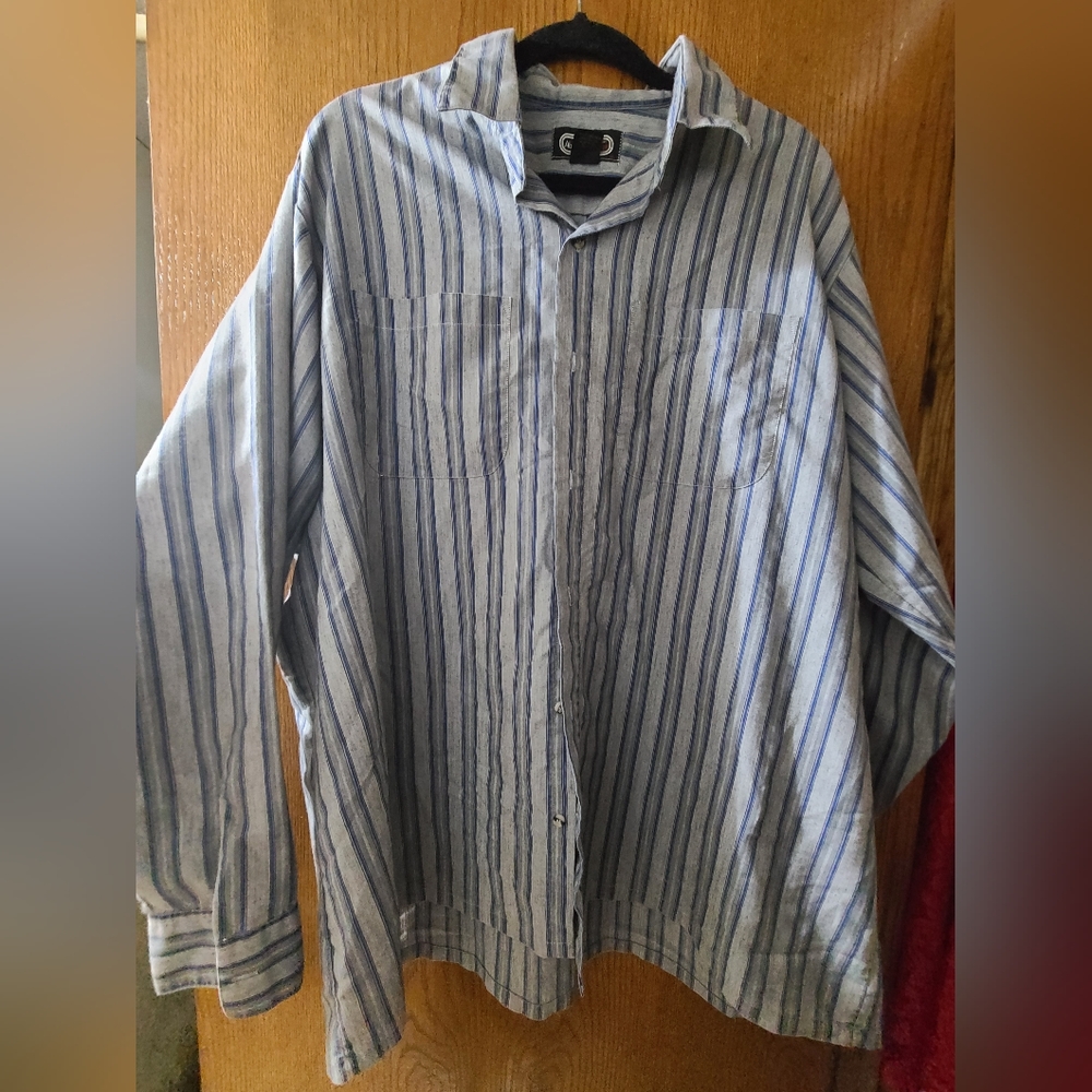 ABOVE AVERAGE MENS 2XL tall long sleeve Button down dress shirt